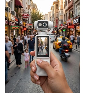 Kompakt 4K Video Kamera Otomatik Netleme Dahili Işık Destekli El Kamerası