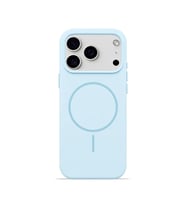 iPhone 17 Pro Max Mag Core Akıllı MagSafe Animasyonlu Silikon Kılıf Açık Mavi