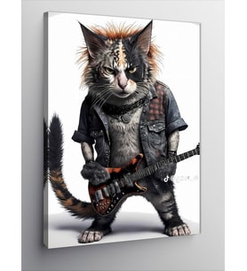 Kanvas Tablo Metalci Kedi