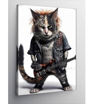 Kanvas Tablo Metalci Kedi