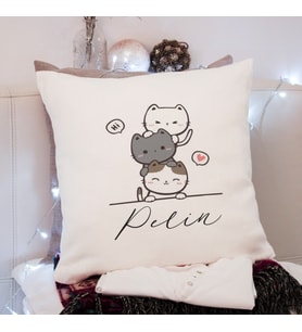 Kedi Tasarımlı Yastık Kişiye Özel