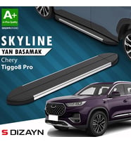 S-Dizayn Chery Tiggo8 Pro Skyline Krom Yan Basamak 183 Cm 2022 Üzeri A+ Kalite