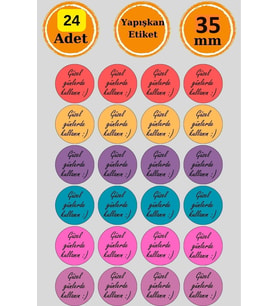 24 Adet - Güzel Günlerde Kullanın Sticker - Paketleme Sticker - Tebrik Etiketi - Hediye Sticker (Pembe)