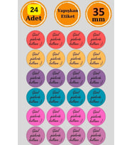 24 Adet - Güzel Günlerde Kullanın Sticker - Paketleme Sticker - Tebrik Etiketi - Hediye Sticker (Pembe)
