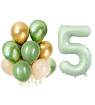Retro Su Yeşili 5 Yaş Latex Balon Set