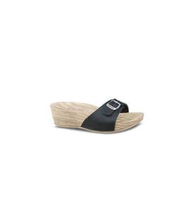 Ceyo 9873-8 Dolgu Topuk Anatomik Taban Kadın Terlik Siyah 36-40
