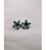 Çiftli, Renkli Yandan Mandallı 4 cm Lotus Çiçeği Toka Kadın/Kız/Çocuk (Karışık)
