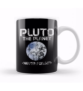 Cute Pluto The Planet Never Forget Distressed Kupa Bardak Porselen
