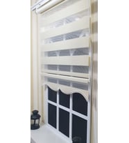 Zebra Stor Perde Altın Simli  Etek Dilimli ST 007