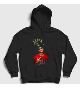 Presmono Unisex Siyah King Müzik Bruno Mars Kapüşonlu Sweatshirt 475667tt