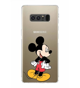 Samsung Galaxy Note 8  Kamera Korumalı Kapak Mickey Mouse Tasarımlı  Şeffaf  Kılıf