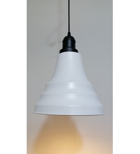 RİOLİGHT RETRO BEYAZ İÇİ BEYAZ TEKLİ METAL SARKIT ÇAP:23CM (Siyah)