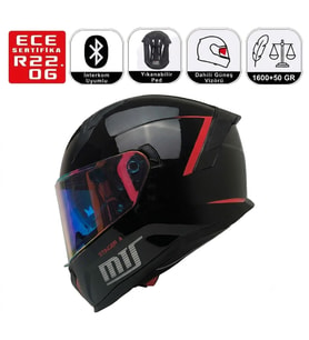 M910 Stinger Motosiklet Kaskı Spoiler Mod Güneş Vizörlü Full Face Kask
