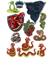 Yılan Sticker Set-2 12 Parça Telefon, Tablet, Defter, Laptop Sticker