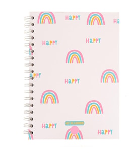 HAPPY GÖKKUŞAGI TASARIM KONUŞAN AJANDA HAFTALIK PLANLAYICI DEFTER (Karışık)