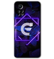 Redmi Note 12 Pro 4G Kılıf HD Desen Baskılı Kılıf - Dark Neon Yaprak G Harfi