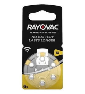 Ayt Rayovac 10 No İşitme Cihazı Kulaklık Pili 6 lı Paket 10 Nolu 1.45 Volt Kulaklık Pili