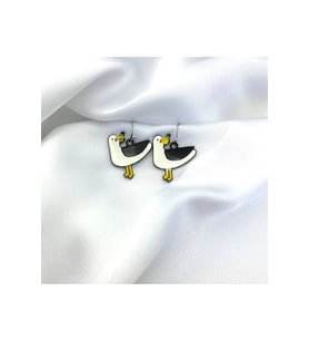 Martı Küpe İstanbul Martı Figürlü Küpe