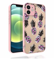 Uyumlu Model Apple iPhone 12 Kılıf Desenli Parlak Nora Kapak