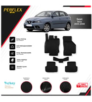 Seat Ibıza 2003-2008 3D Havuzlu Paspas (Siyah - Beyaz)