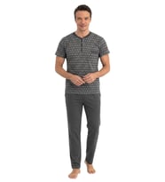 Seamlife Erkek %100 Pamuk Yazlık Kısa Kollu Pijama Takımı 9823