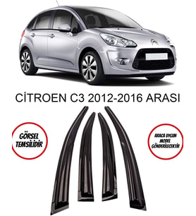 Balp Cıtroen C3 2012-2016 Arası Cam Rüzgarlık 4 Lü Takım