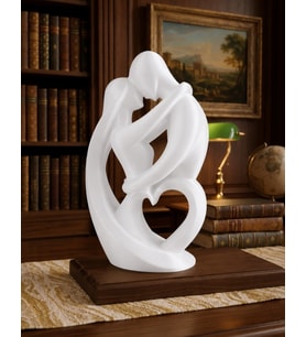 Sonsuz Aşk Heykeli Kalpli Çift Dekoratif Biblo 3d Baskı Modern Masaüstü Dekoru