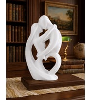 Sonsuz Aşk Heykeli Kalpli Çift Dekoratif Biblo 3d Baskı Modern Masaüstü Dekoru