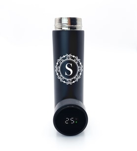 Kişiye Özel Siyah 500 ML Dereceli Termos