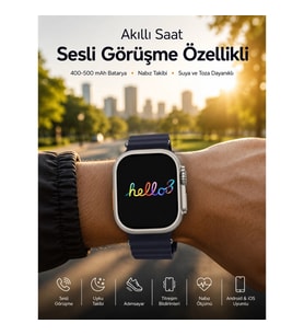 Mey İthalat® Yeni Nesil Arama Cevaplayan Uyku ve Sağlık Takibi GPS Özelliği