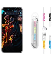 TCL 10L 10 Plus 10SE 20E 20SE 30SE L7 Kılıf Kablo Koruma Spiral Silikon Karga 1616