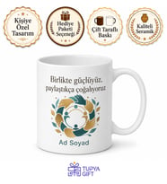 İmece İyilik Ağı Kupa Dayanışma Yardımlaşma Hediye Bardak Özel Tasarım