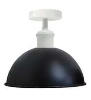 RİOLİGHT VİNTAGE,RUSTİK,RETRO SİYAH BAŞLIK 1XE27 DUYLU TEKLİ METAL PLOFONYER AVİZE ÇAP:23CM