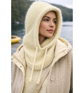 Premium Yumoş Balaklava – Ultra Yumuşak Kapüşonlu Boyunluk (Sarı)