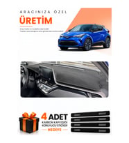 TOYOTA CHR (2016-2022) Uyumlu Torpido Koruma Örtüsü Oto Kılıfı - Siyah