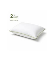 Biyeli Yastık 2'li Paket 50x70 cm 800 gr Boncuk Silikon Dolgulu Çağla Yeşil
