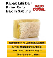 Doğal %100 El Yapımı Kabak Lifli Ballı Pirinç Sabun