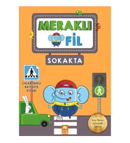 Meraklı Fil-Sokakta-Çıkartmalı Aktivite Kitabı