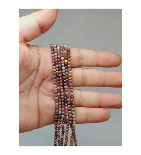 Bileklik Boy Rodonit Taşı Dizi 3mm (51186) Yarım Dizi (17CM UZUNLUĞUNDADIR)
