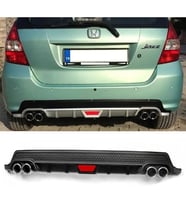 Honda Jazz Siyah Difüzör Difizör Yuvarlak Egzoz Görünüm Kulaklı Tip