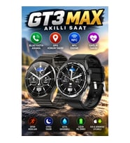 POISCHE GT3 Max GPS ve NFC Özellikli Bluetooth Aramalı Akıllı Saat – iOS ve Android Uyumlu