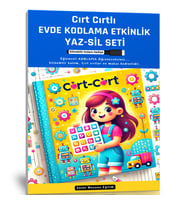 Cırt Cırtlı Evde KODLAMA Etkinlik YAZ-SİL Kitabı