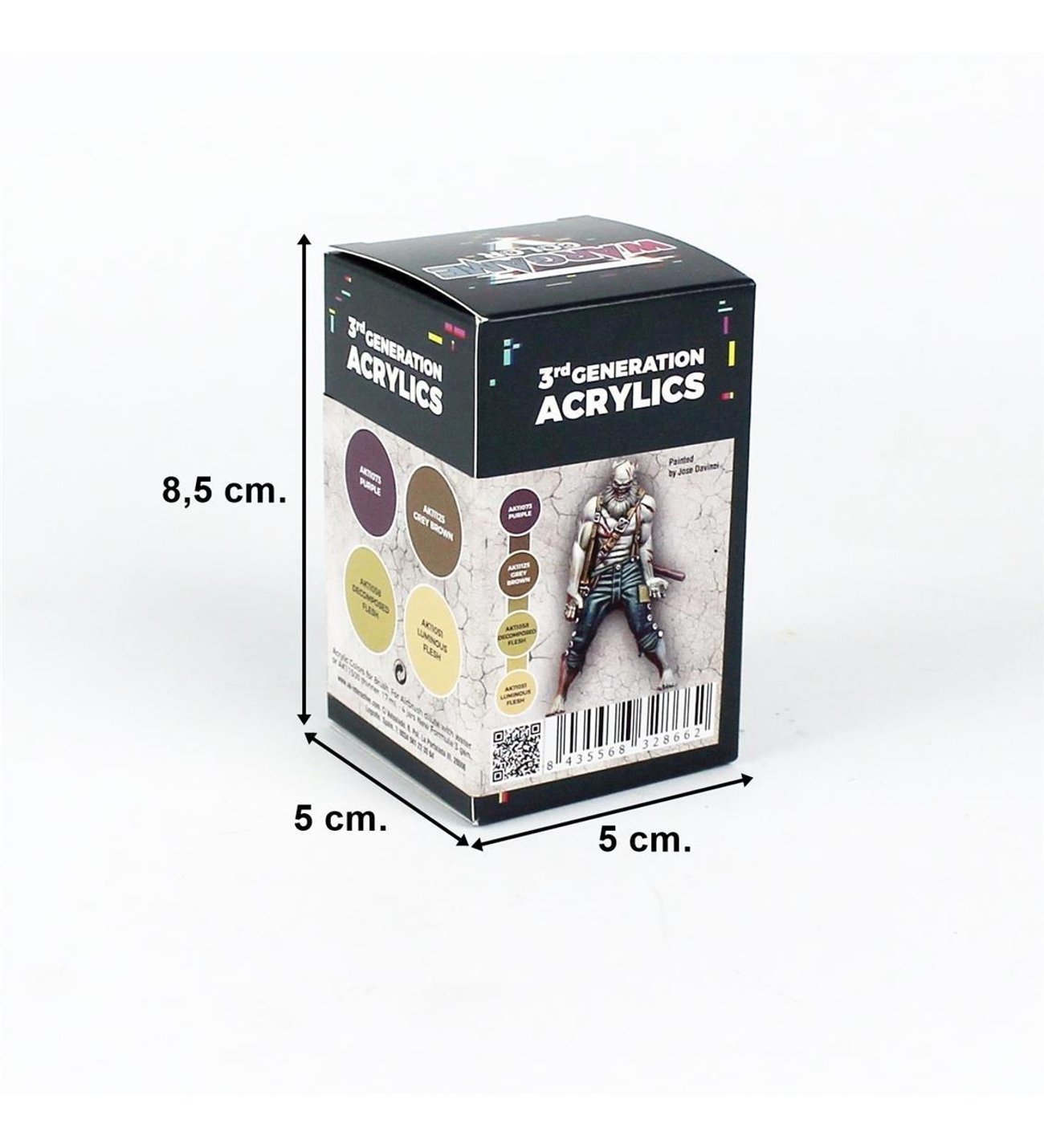 AK Interactive 1076 4x17 ml. Zombie Skin Renkleri, Akrilik Model