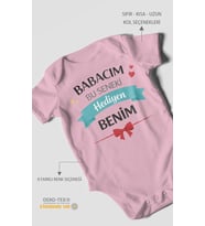 Babacım bu seneki hediyen benim Kısa Kollu Bebek Body %100 Pamuk