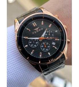FERRO İç Fonksiyonları Aktif Chronograph 30 Mt Su Geçirmez Erkek kol Saat xf0014