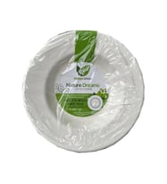 Roll-Up Nature Ekolojik Karton Kağıt Parti Çok Amaçlı Çukur Derin Tabak - 23 Cm. -25 Adetlik 1 Paket (Beyaz)