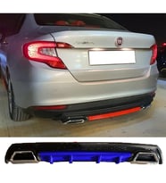 Fiat Egea Sedan Mavi Difüzör Çiftli Kare Egzoz Görünümlü D Tip Difizör