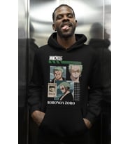 Roronoa Zoro One Piece Baskılı Unisex Oversize Anime Karakter Hoodie