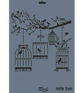Rich New Seri N-240 Stencil 35x25 cm