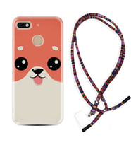 General Mobile GM8 Go GM9 GM20 Pro Plus Kılıf Boyun Asklı Rasta Silikon Sevimli Köpek 1731